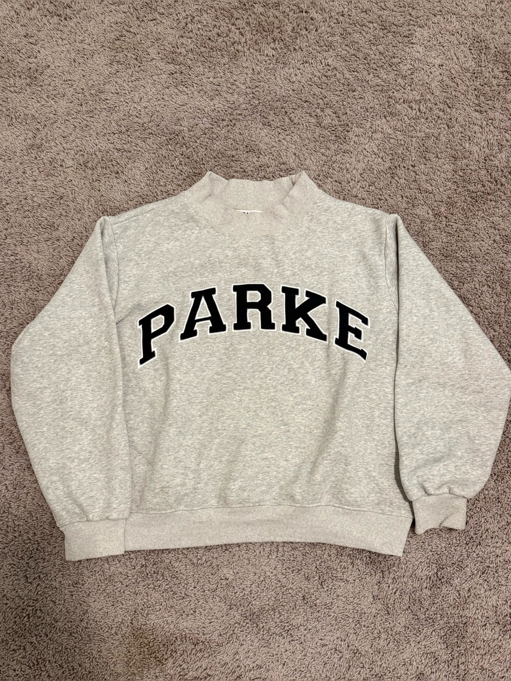 Grey 'PARKE' Mock Neck Sweatshirt